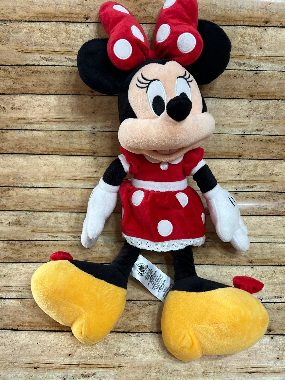 Disney Parks Minnie Mouse Plush Toy Stuffed Red Dress 18" EUC
